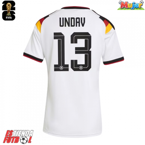 Alemania Deniz Undav #13 Primera Equipación Mujer Mundial 2026 Manga Corta